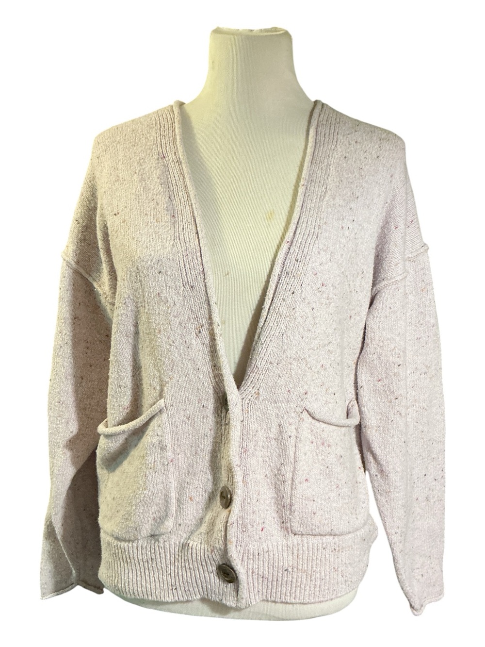 Cozy Cream Button-Front Women's Cardigan Sweater